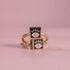 Evil Eye Cube Hoop Earrings